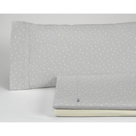 Juego de sábanas Iber color perla. Cama de 160 cm. 4 piezas (1/5)