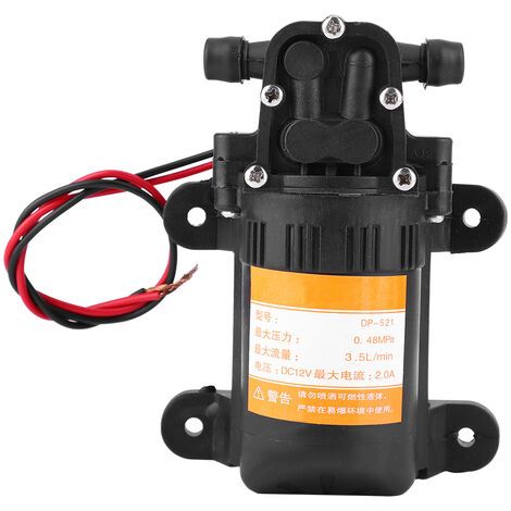 Mini-Wasserpumpe mit hochwertiger Kunststoffmembran, 12 V, 0,48 MPa, 3,5 l/min
