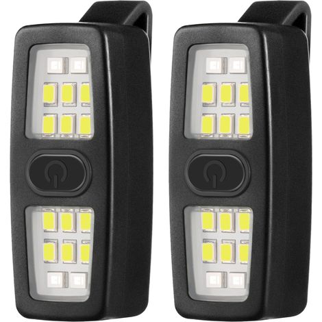 Mini-Taschenlampe (2er-Pack), wiederaufladbar, zum Anclipsen, ideal als Lauflicht, Geschenk für Laufbegeisterte, für nächtliche Spaziergänge mit dem Hund, für mehr Sicherheit beim Radfahren, Unisex – (1/4)