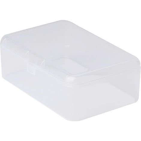 Rectangular Plastic Clear Transparent Storage Box Collection Container Organizer (1/4)