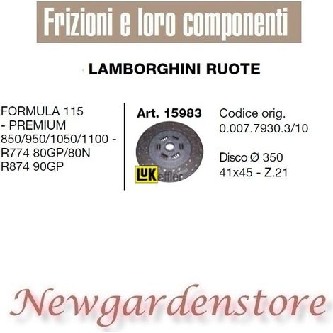 Disco para tractor 15983 LAMBORGHINI 350mm Formula 115 Premium 850 950 1050 1100