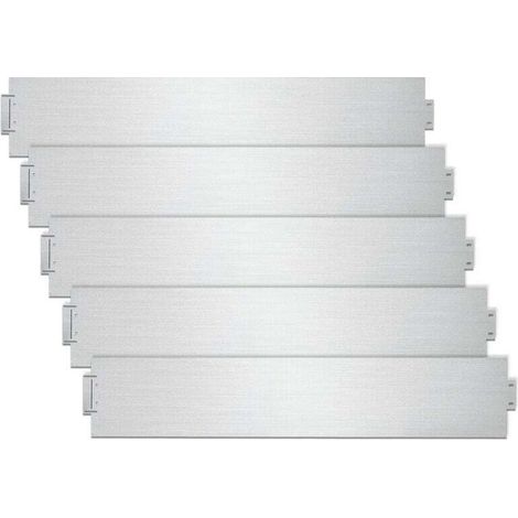 10 Pièces Bordure De Pelouse - 100 x 18 cm - Acier Galvanisé 0,7 mm - Pour Parterres Chemins Et Espaces Verts (1/4)
