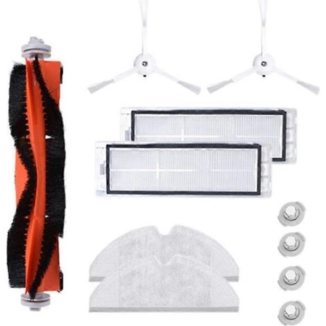 Brosses latérales, brosse rotative, filtre en tissu pour aspirateurs robots Roborock S50, S51, S55, S5 et S6 - Pièces et accessoires