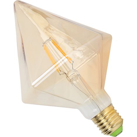 Ampoule LED à filament de style rétro, forme pyramidale, 4W, culot E27, lumière blanc chaud pour l'éclairage domestique. (1/5)