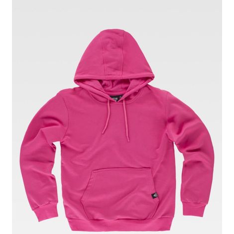 Sudadera básica con capucha y cordón ajustable S5506 WORKTEAM XL Rosa fucsia (1/2)