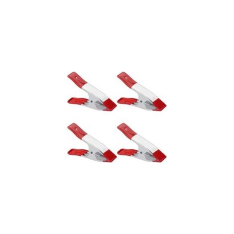 Pinzas metálicas de resorte de alta resistencia, pinzas multiusos para camping, lonas, manualidades, 14 cm, paquete de 4 - Crezuo