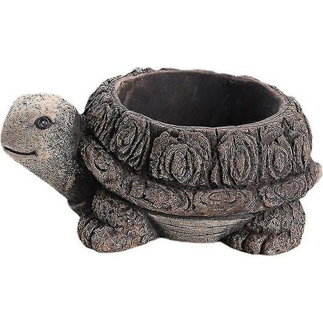 Pot de fleurs succulentes Mini pot en résine Pot succulente en résine pour bureau ou table Décoration tortue (1/5)