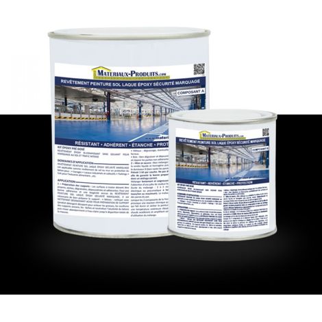 Revêtement peinture sol laque époxy sécurité marquage - 1 Kg Noir - MATPRO (1/5)