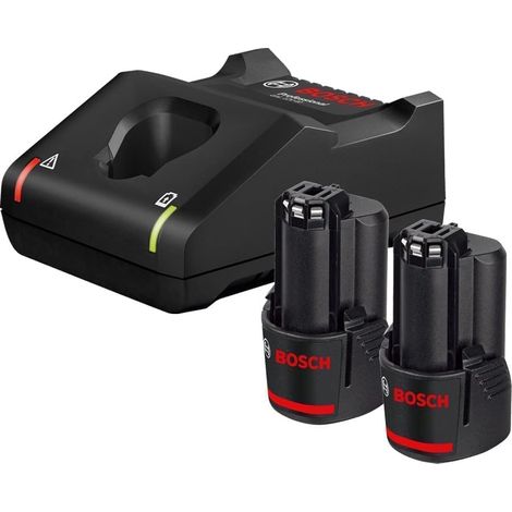 BOSCH 2 x GBA 12V 2.0AH + GAL 12V-40 12v Charger & battery pack
