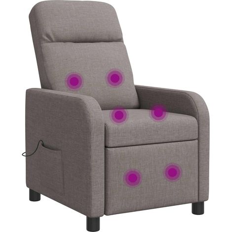 Silla de masajes reclinable Topo Tela vidaXL (1/5)