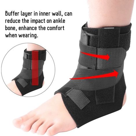 Verstellbare Knöchelorthese bei Fußheberschwäche, Varus-Valgus-Korrektur mit seitlicher Unterstützung