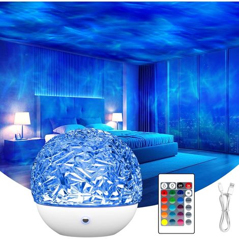 Projecteur océan avec ciel étoilé, galaxie, veilleuse, télécommande, couleurs réglables pour chambre, fêtes. (1/4)