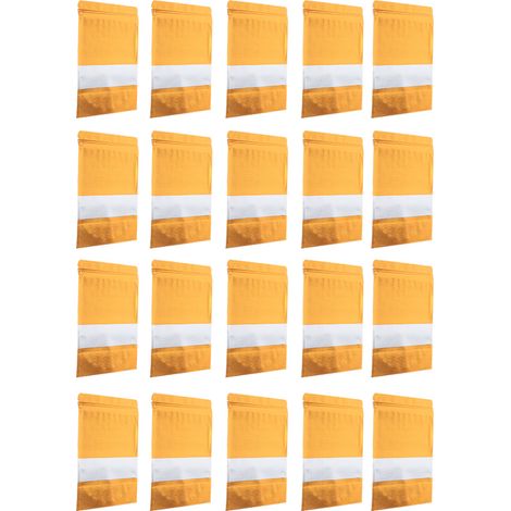 Lot de 20 sachets en papier kraft avec fenêtre et fermeture éclair, parfaits pour emballer aliments, snacks et bonbons. (1/5)