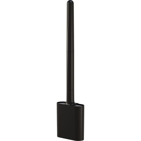 Brosse WC en silicone avec support à séchage rapide - Brosse WC plate en silicone, tête flexible pour un nettoyage en profondeur (1/5)