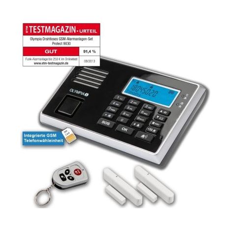 Olympia 9030 5903 GSM Système d'alarme Protect sans fil avec fonction appel d'urgence/...