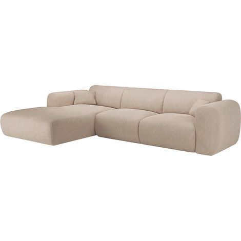 Divano in Velluto a coste sottili Beige - Angolo a sinistra - POGNI di Maison Céphy di Maison Céphy (1/5)