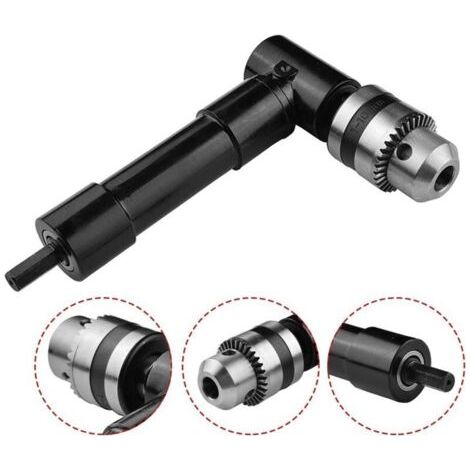 Mandrin de Forage à Angle Droit, Mandrin à Angle Droit 90° Auto-Serrant, Arbre de 1-10 mm électrique, Outil Dextension de Forage, pour Espace de Travail Dans les Coins Serrés (1/5)