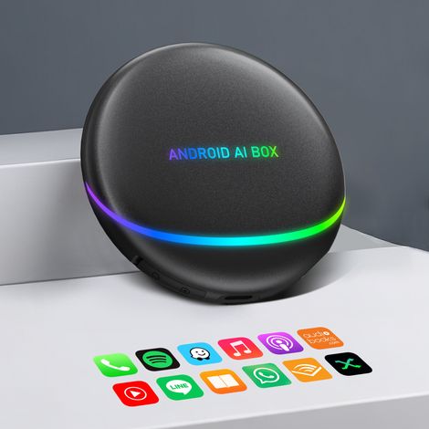 128G Car Play AI Box Car Play AI Box Carplay Android Auto Wireless Adapter, S47 verkabelt mit Wireless CarPlay Box für Auto Android Auto