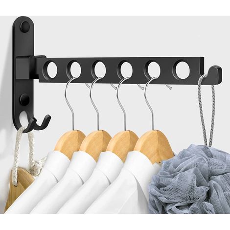 Crochet mural pliable pour vêtements, patère rabattable pour maison et extérieur (1/5)