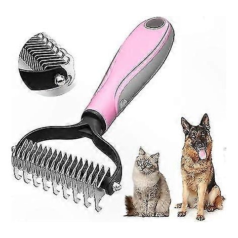 Pflegebürste für Katzen und Hunde mit mittellangem bis langem Fell – Entwirrungskamm, Anti-Knoten, Unterwollentferner, Entwirrungsfunktion (1/5)