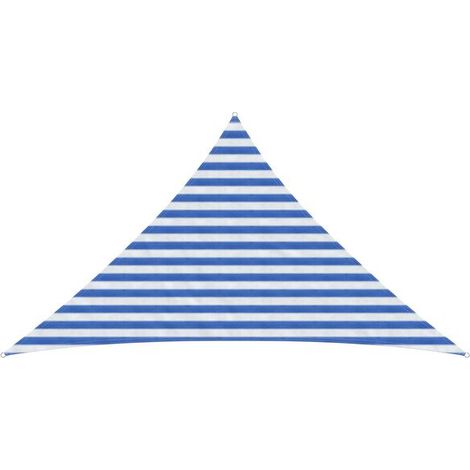 Voile d'Ombrage 2,5x2,5x3,5cm Bleu et Blanc PEHD - Anti-UV Jardin Terrasse-x (1/5)