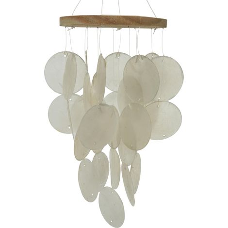 Kaemingk Deko-Anhänger Windspiel Capiz 24 cm Dekohänger