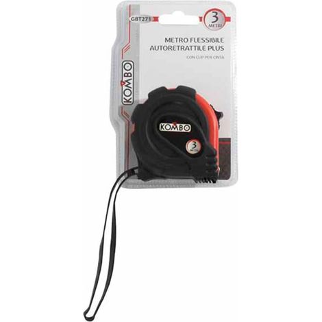 Metro Flessibile Autoretrattile con Clip 3mtX16mm
