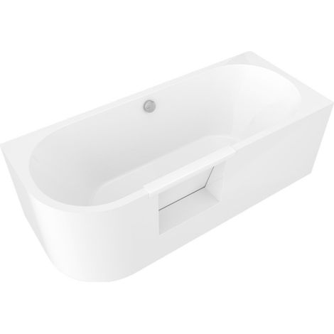 PORTAS R baignoire asymétrique avec porte, 180x75x60cm, blanc (1/4)