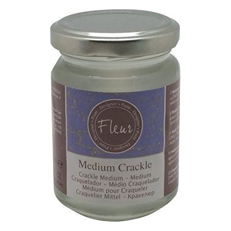Fleur Paint 12603-Fond Acrylique pour effet craquelado, 130ml couleur transparent