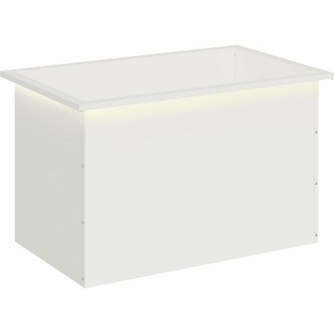 Jardinière de jardin avec LED Blanc 50 × 80 × 48 cm Acier (1/5)