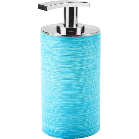 GEDY G-Sole Dosasapone bagno, Misure e peso: 15,7X7,2X7,5 CM & 0,295 KG, Dispenser sapone bagno in resina, Finitura azzurra, Design R&S Gedy, 2 anni di garanzia (1/5)
