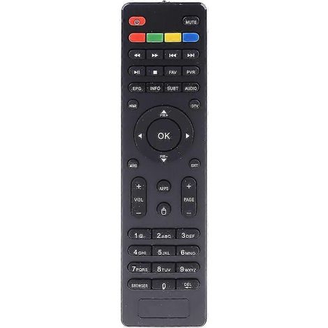 Télécommande pour décodeur DVB-T2/DVB-S2/DVB Android, compatible avec les boîtiers TV intelligents et les lecteurs multimédias IPTV. (1/4)
