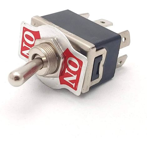 Interruttore a leva bipolare Terminali Faston 6'35 mm ON-ON 10A/ 250VAC Electro DH 11.467.C 8430552074785