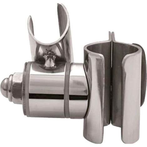 tecuro 1000 Brausehalter zur nachträglichen Montage an Rohr Ø 32 mm, Behindertengerecht, Edelstahl poliert - für Bad und WC (1/3)