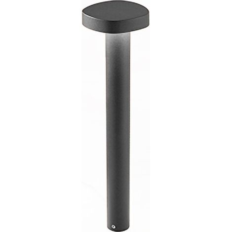 Zafferano Ciottolo - Paletto Led da esterno IP54 7W 3000K design moderno in alluminio per giardini e vialetti - 70 cm Grigio Scuro