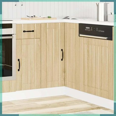 Armoire d'angle de cuisine - Lucca - chêne sonoma - bois d'ingénierie - 75,5 x 75,5 x 81,5 cm (1/5)