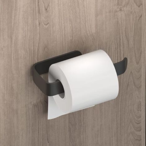 Wall-mounted aluminum toilet paper holder – Drill-free installation – Rust-resistant – Dimensions 166mm x 80mm x 117mm (1/5)