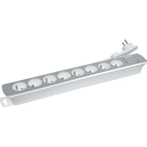 Multiprise 8 Prises fiche Plate