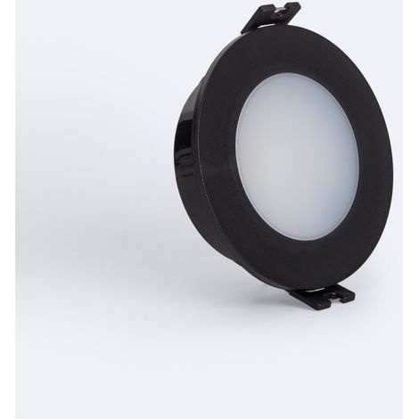 Aro Downlight Redondo IP65 para Bombilla LED GU10 / GU5.3 Corte Ø75 mm Minus Negro (1/4)
