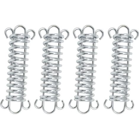 Ressort en Acier pour Auvent Boucles à Ressort pour Tente Tendeur de Corde de Tente D'auvent Convient pour l'escalade de Plage Accessoires de Fixation de Tente de Camping 4 Pièces