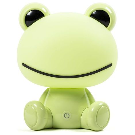LAMPE DE DÉCORATION POUR ENFANTS SUPER GRANDE Lampe tactile avec veilleuse à trois intensités, veilleuse pour enfants et bébés, câble USB. PAS SANS FIL. Grenouille (1/5)