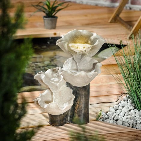 esotec Solarbrunnen für draussen Lotus-Blume Kaskadenbrunnen outdoor 101329