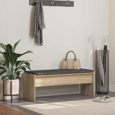 vidaXL Banc d'entrée avec coussin Chêne Sonoma 103 x 38 x 40 cm