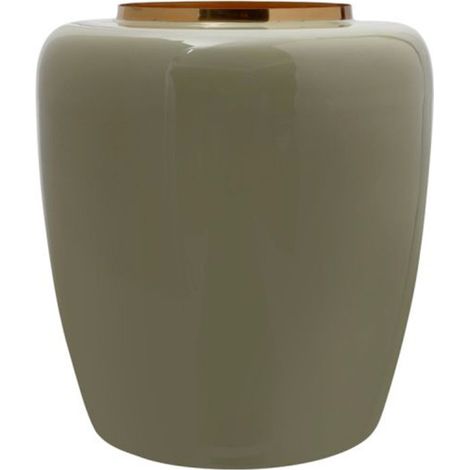 Vase Rond Design "Tribuna" 36cm Menthe & Or (1/2)