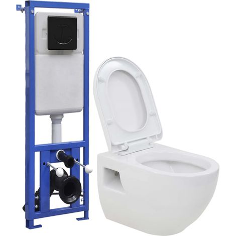 Hänge-Toilette mit Unterputzspülkasten Keramik