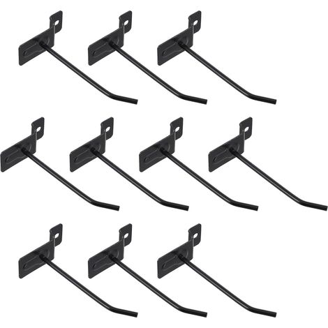 Lot de 10 crochets métalliques pour panneaux perforés (1/5)