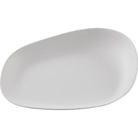 EKO Yayoi Flat - Assiette blanche en canne à sucre 24 x 22,5 cm - 300 unités - Betik