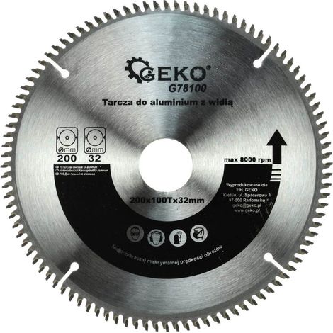 Lame de scie circulaire geko g78100 200 mm 100 dents (1/3)