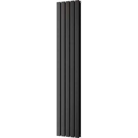 Typhoon - Black Vertical Radiator H1800mm x W340mm Double Panel