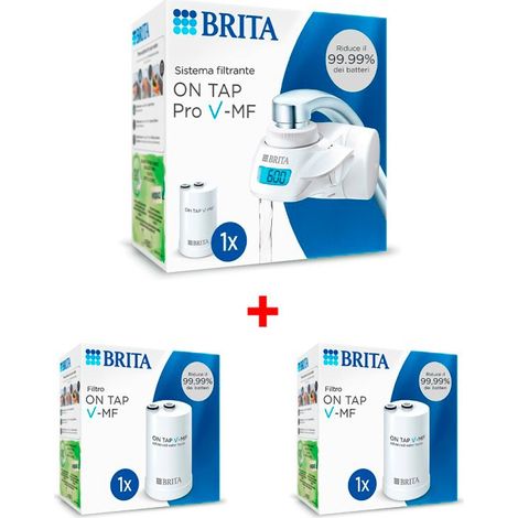 Brita Sistema filtrante On Tap Pro V-MF Per il Rubinetto Sistema + 3 Filtri